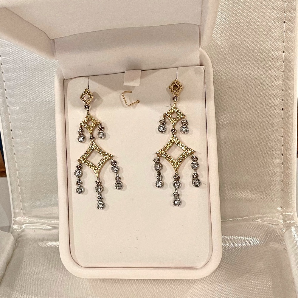 Diamond Earrings; Chandelier (SOLD)